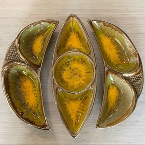 USA Pottery Drip Glaze Serveware Set